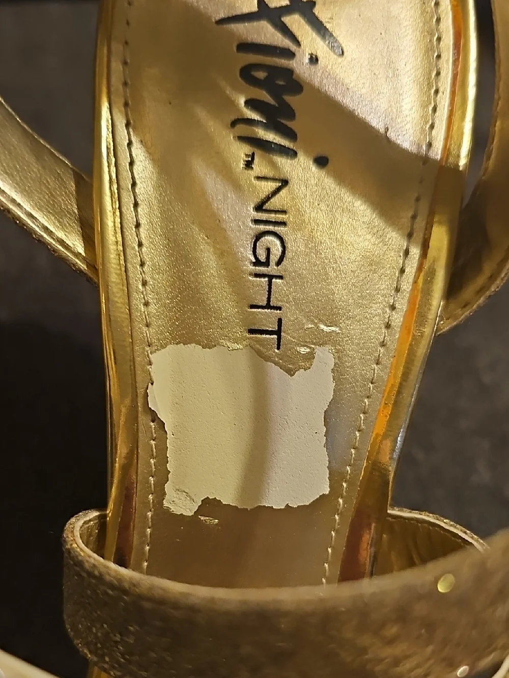 Fioni Night Women's Gold Glitter Strappy 4